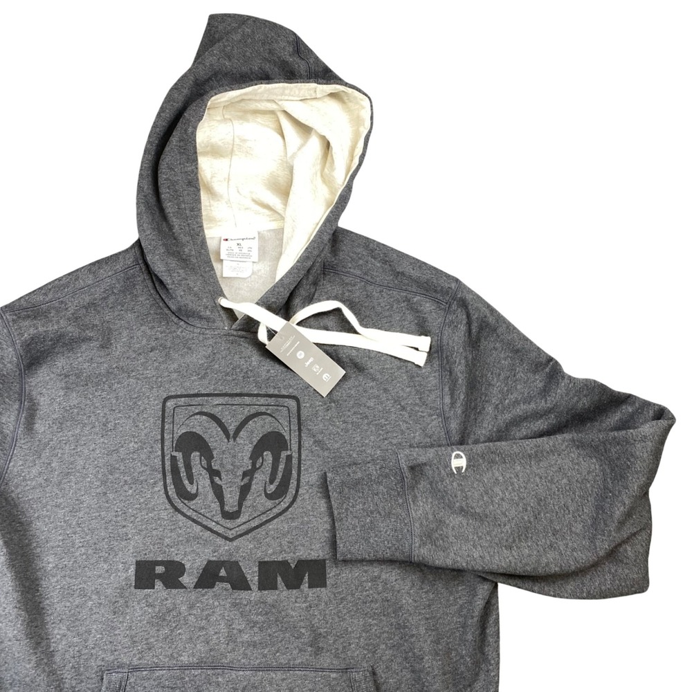 Champion RAM Trucks Hoodie Mens XL Gray Fleece Pullover FCA Official Product NWT